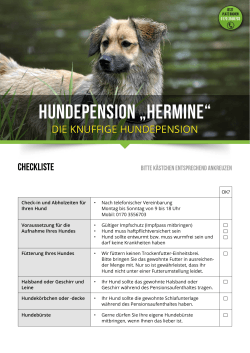 Anmeldeformular - Hundepension Hermine