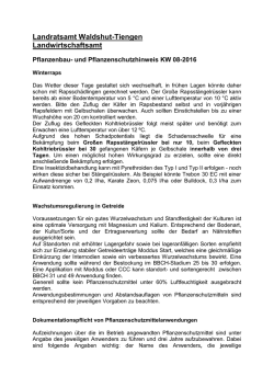 Pflanzenschutzhinweise KW 8/2016