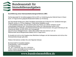 IBV in Essen - Bundesanstalt f&uuml;r Immobilienaufgaben