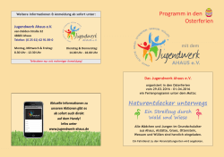 Flyer - Osterprogramm 2016 - des Jugendwerkes Ahaus e.V.