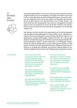 Betrieb und Pflege