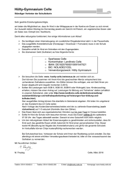 Informationsschreiben zum Mittagessen - H&ouml;lty