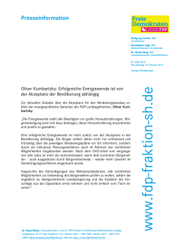 www .fdp-fraktion-sh.de - Informationsangebot Schleswig