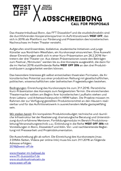 ausschreibung - FFT Düsseldorf