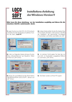 Installations-Anleitung der Windows-Version 9 - Loco-Soft