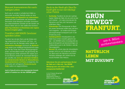 gr&uuml;n bewegt franfurt. - B&uuml;ndnis 90/Die Gr&uuml;nen Frankfurt am Main