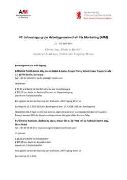 Hotelangebot - HWR Berlin
