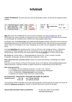 Infoblatt - Basar Lauterhofen