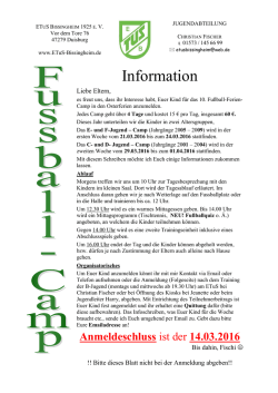Information - ETuS Bissingheim 1925 eV