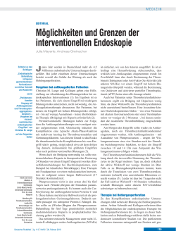 Möglichkeiten und Grenzen der interventionellen Endoskopie