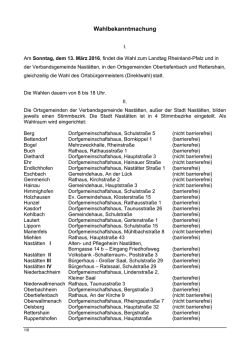 Die Wahlbekanntmachung lesen Sie hier.