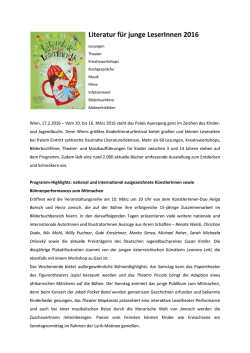Literatur f&uuml;r junge LeserInnen 2016