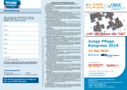 Flyer Junge Pflege Kongress als PDF