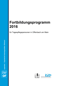 Fortbildungsprogramm 2016