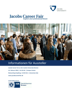 Career Fair 2016 an der Jacobs
