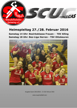 Liebe Germeringer Handballfreunde