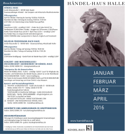 Januar bis April 2016 - H&auml;ndel-Haus