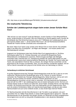 Die verpfuschte T&auml;towierung Sch&uuml;ler der Lobdeburgschule siegen