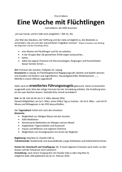 Eine Woche mit Fl&uuml;chtlingen