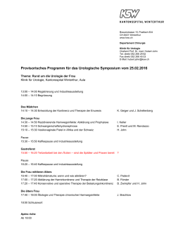 prov. Programm Symposium 2016