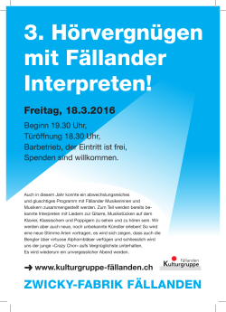 3. Hörvergnügen mit Fällander Interpreten!