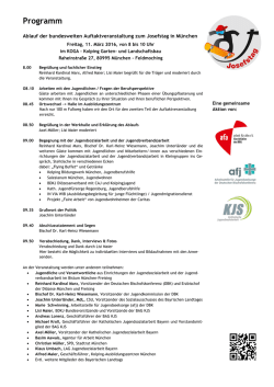 Programm bundesweiter Auftakt Josefstag am 11. März 2016 in