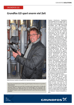 Grundfos GO spart enorm viel Zeit