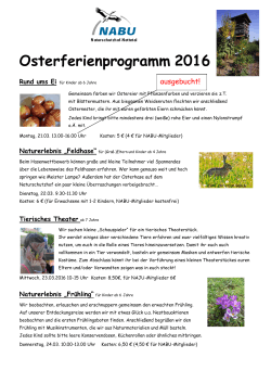2016 Osterferienprogramm