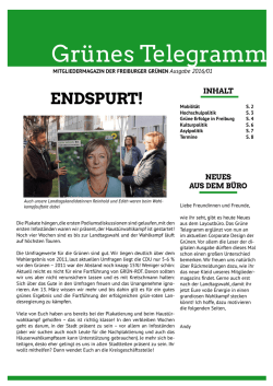 Grünes Telegramm - Bündnis 90/Die Grünen in Freiburg
