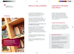 herzlich willkommen lesestoff f&uuml;r jeden geschmack