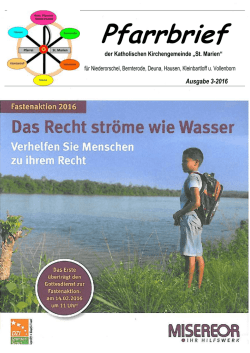 Pfarrbrief - St. Marien Niederorschel