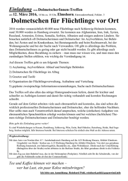 Dolmetschen f&uuml;r Fl&uuml;chtlinge vor Ort
