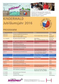 Jubi-KIWA-Programm 2016