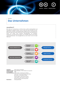 Company Factsheet - BNC Business Network Communications AG