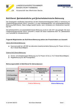 BuS-Dienst - Landeszahnärztekammer Baden