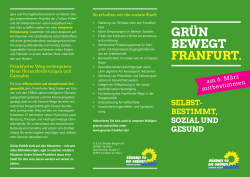 grün bewegt franfurt. - Bündnis 90/Die Grünen Frankfurt am Main