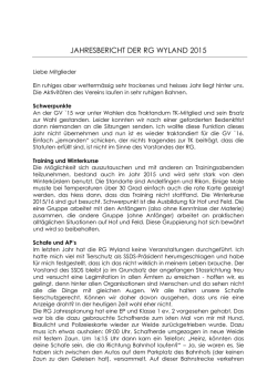 Jahresbericht RG 2015