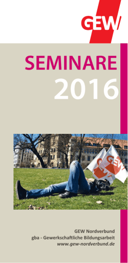 gba Programm 2016 - GEW Schleswig