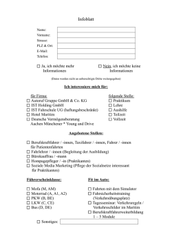 Infoblatt - IST Holding