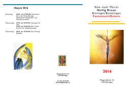 Ostern 2016 - Röm.-kath. Pfarrei Heilig Kreuz
