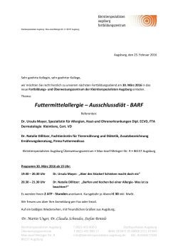 Programm/ Anmeldung PDF - Kleintierspezialisten Augsburg