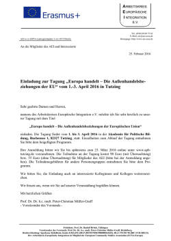 Einladung Europa handelt
