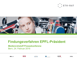 Findungsverfahren EPFL-Präsident