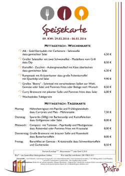 Speisekarte - LEHMANNs Gastronomie GmbH