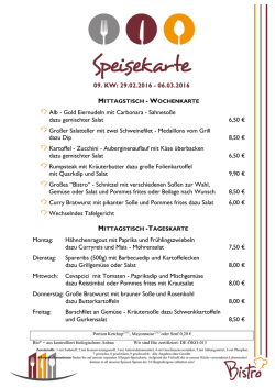 Speisekarte - LEHMANNs Gastronomie GmbH
