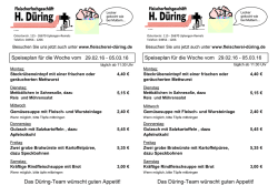 finden Sie den aktuellen Speiseplan