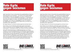 Rote Karte gegen Sexismus Rote Karte gegen Sexismus