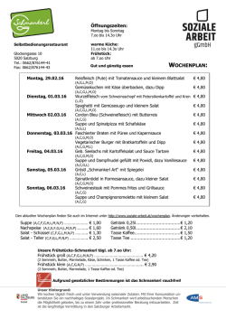 wochenplan - Soziale Arbeit GmbH