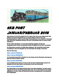 Januar/Februar Ausgabe - Eisenbahnklub Balsthal