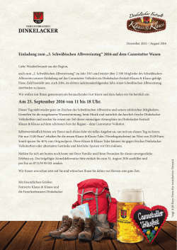 Am 25. September 2016 von 11 bis 18 Uhr.